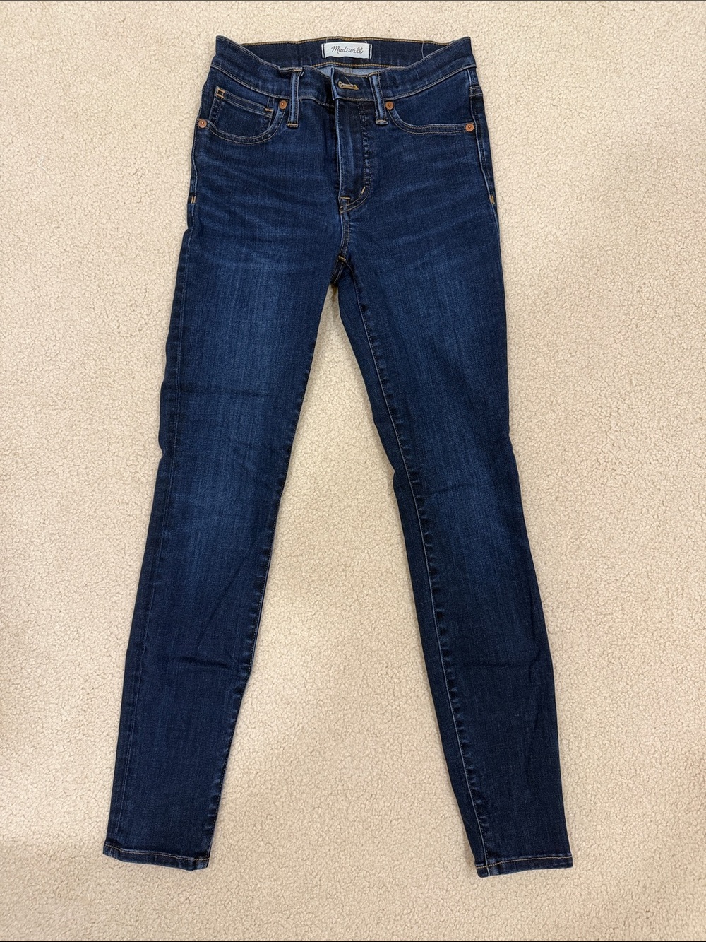 Madewell Skinny Jeans in Dark Indigo Blue